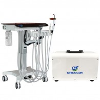 Greeloy® 可搬式歯科診療用カート治療ユニットGU-P302S+歯科用一体式ポータブル イルレス エアコンプレッサGA-P300