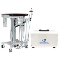 Greeloy® 可搬式歯科診療用カート治療ユニットGU-P302S+歯科用一体式ポータブル イルレス エアコンプレッサGA-P300