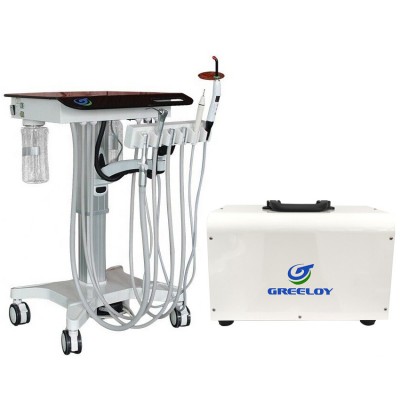 Greeloy® 可搬式歯科診療用カート治療ユニットGU-P302S+歯科用一体式ポータブル イルレス エアコンプレッサGA-P300