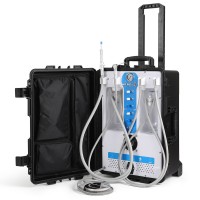 Greeloy® 歯科用多機能携帯型診療ユニット（エアコンプレッサー＋吸引ユニット＋スリーウェイシリンジ＋ハンドピースチューブ付属）GU-P204S