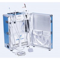 Greeloy® 歯科用多機能携帯型診療ユニット（エアコンプレッサー＋吸引ユニット＋スリーウェイシリンジ＋ハンドピースチューブ付属）GU-P204