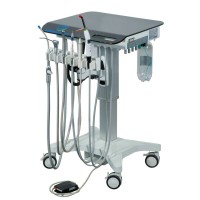 Greeloy® 最新多機能可搬式歯科カート治療ユニット高さ調節可能（電動リフト＋光重合器＋スケーラー付属）GU-P302S